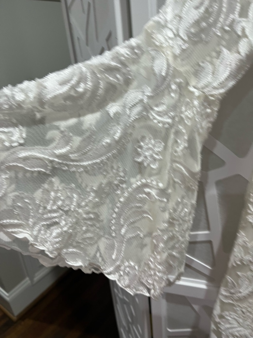 NWT Aqua Ivory Lace V-Neck Embroidered Mini Dress - Picture 5 of 13